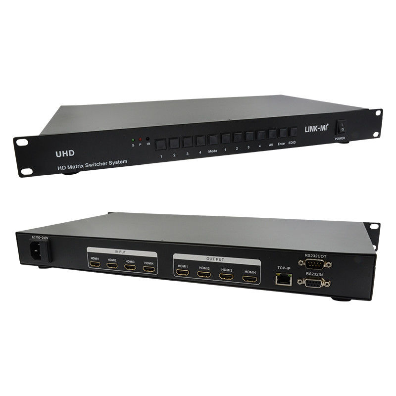 4X4 HDMI Matrix Switcher System 4K HDMI Video Switch Υποστήριξη RS232 TCP/IP