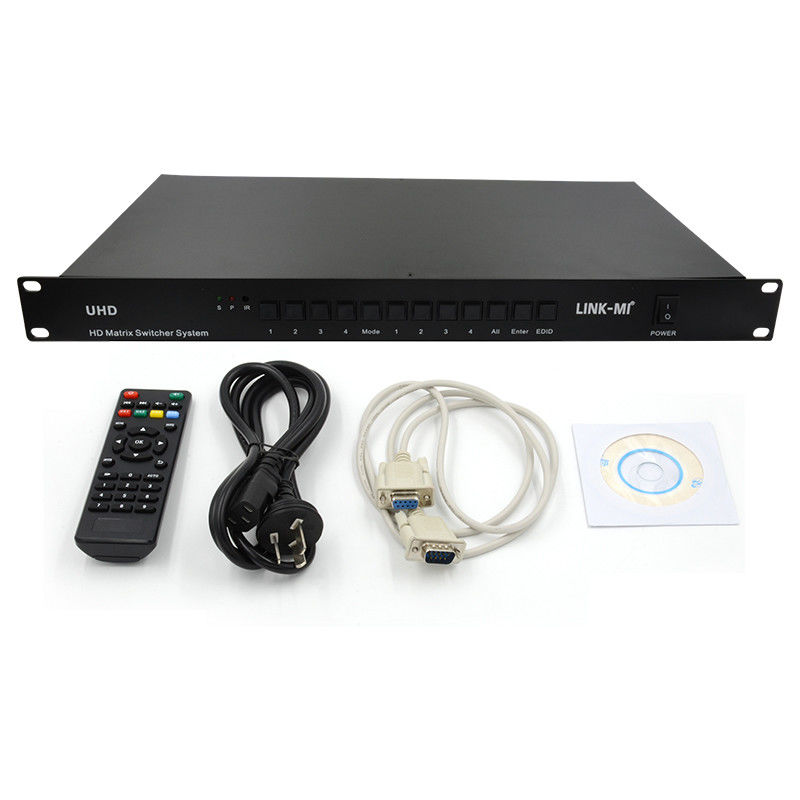 4X4 HDMI Matrix Switcher System 4K HDMI Video Switch Υποστήριξη RS232 TCP/IP