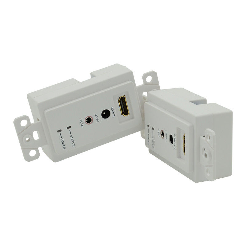 60m HDMI Wall Plate Extender πάνω από Single Cat5e Cat 6 σε HDMI Extender Υποστήριξη 3D IR