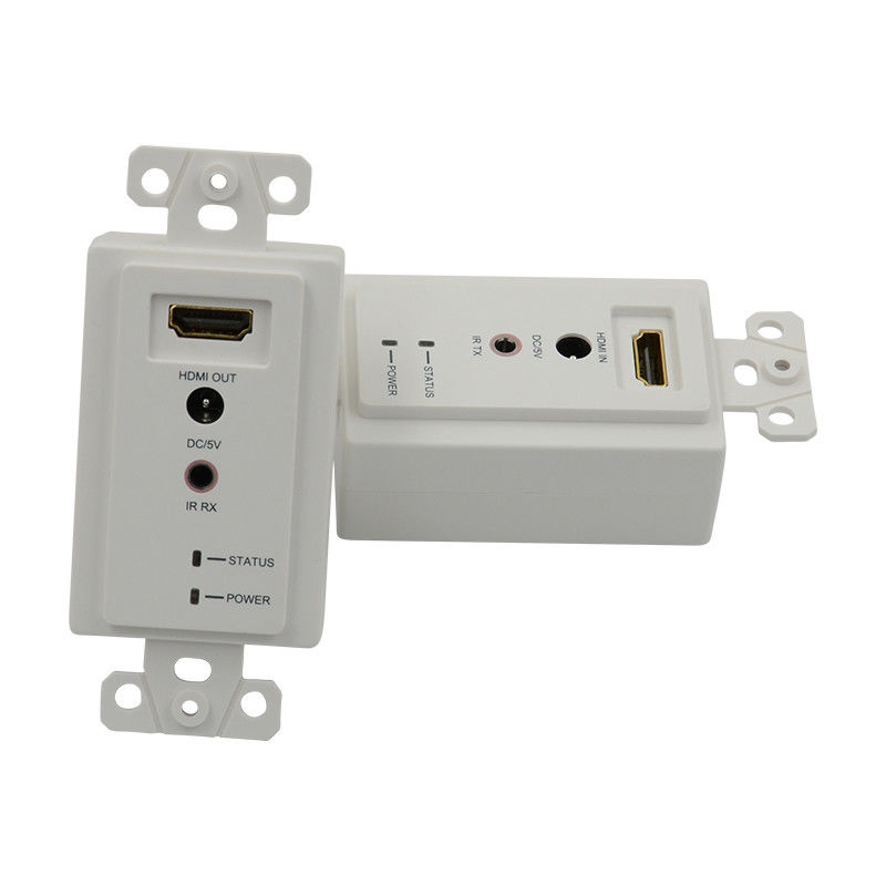 60m HDMI Wall Plate Extender πάνω από Single Cat5e Cat 6 σε HDMI Extender Υποστήριξη 3D IR