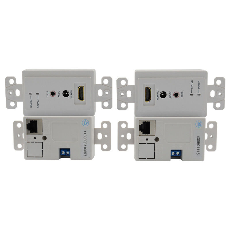 60m HDMI Wall Plate Extender πάνω από Single Cat5e Cat 6 σε HDMI Extender Υποστήριξη 3D IR