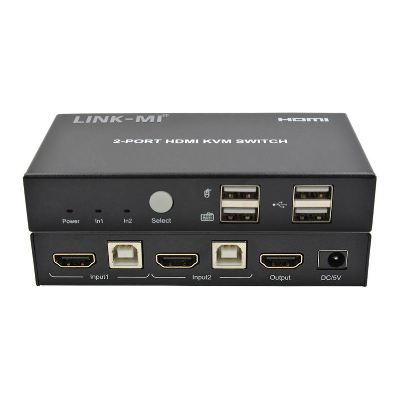 4K 2Port HDMI KVM Switch Υποστήριξη 4K 30Hz USB Type B Port