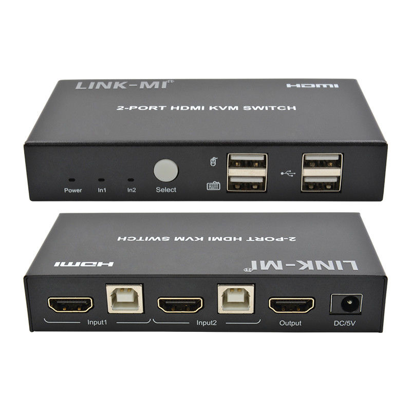 4K 2Port HDMI KVM Switch Υποστήριξη 4K 30Hz USB Type B Port