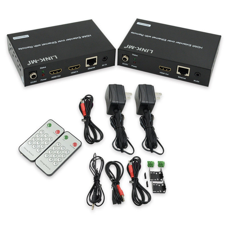 120M HDMI Extender Διανομή μέσω IP Extender με LED τηλεχειριστή RS232 AV μέσω IP