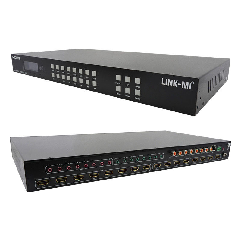 8x8 HDMI Matrix 4k Hdmi Switcher με υποστήριξη αναλογικής εξαγωγής ήχου 18Gbps HDR
