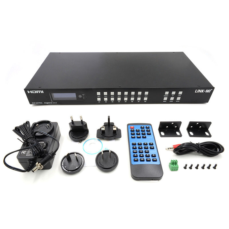 8x8 HDMI Matrix 4k Hdmi Switcher με υποστήριξη αναλογικής εξαγωγής ήχου 18Gbps HDR