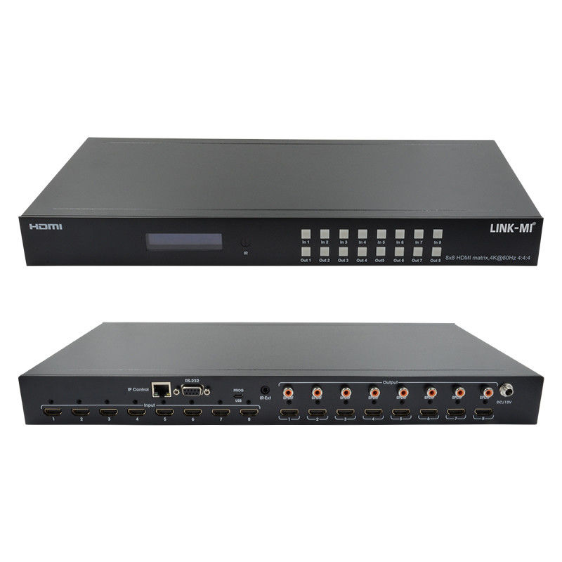8x8 4K HDMI Modular Matrix Switcher με SPDIF Out IP Web GUI Control για 8 οθόνες UHD