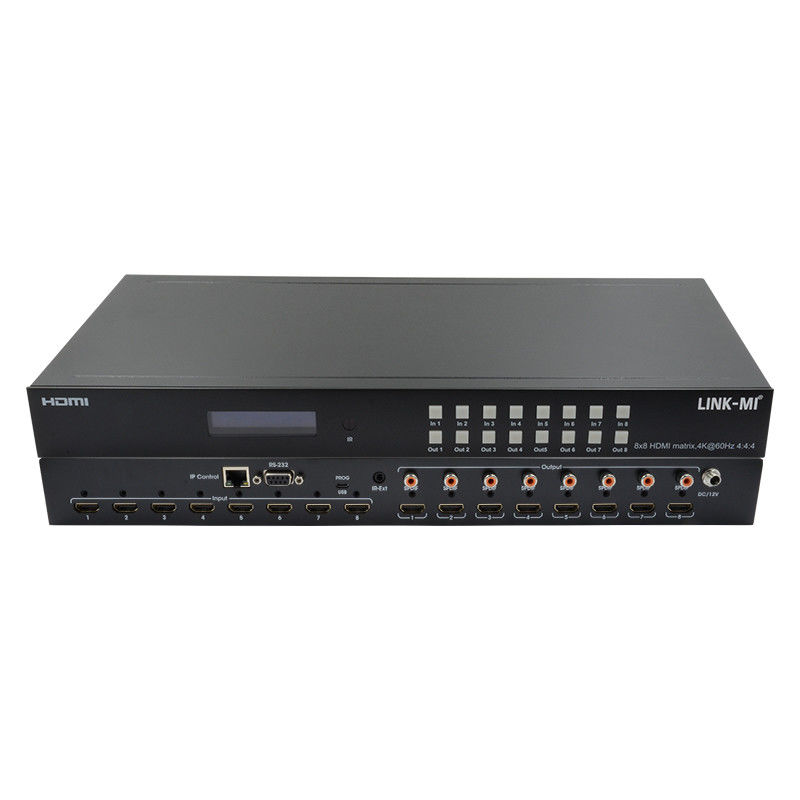 8x8 4K HDMI Modular Matrix Switcher με SPDIF Out IP Web GUI Control για 8 οθόνες UHD
