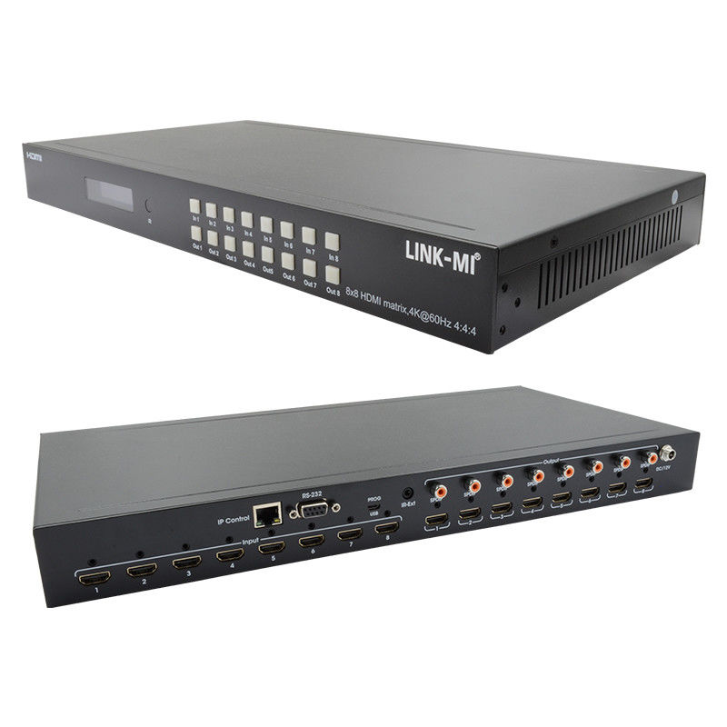 8x8 4K HDMI Modular Matrix Switcher με SPDIF Out IP Web GUI Control για 8 οθόνες UHD