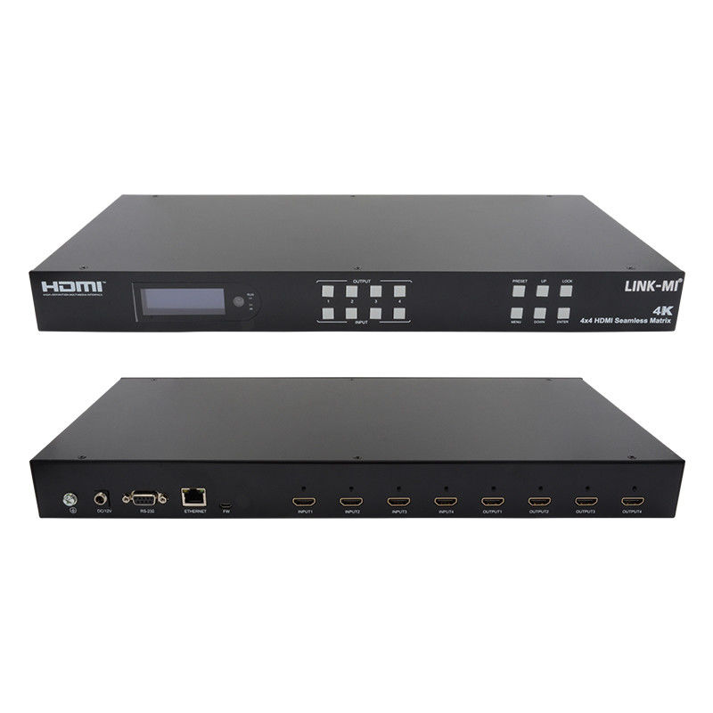 Ηλεκτρονικό διακόπτη τοίχου βίντεο 4K HDMI 2X2 4 σε 4 έξω