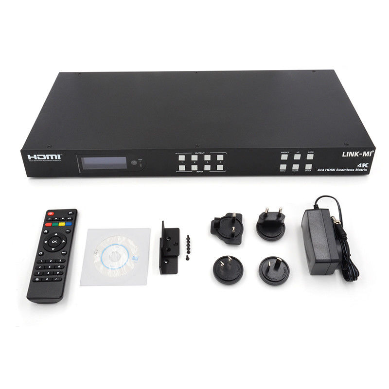 Ηλεκτρονικό διακόπτη τοίχου βίντεο 4K HDMI 2X2 4 σε 4 έξω