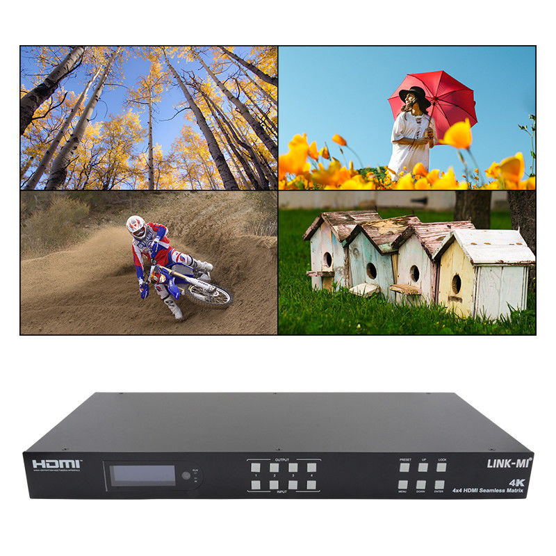 Ηλεκτρονικό διακόπτη τοίχου βίντεο 4K HDMI 2X2 4 σε 4 έξω