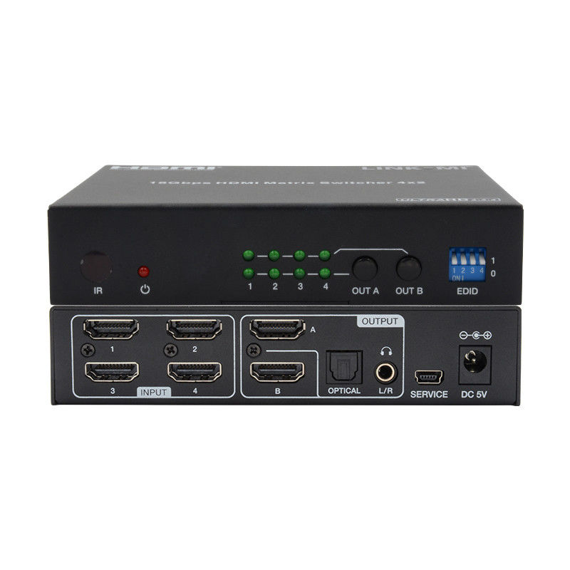 4X2 HDMI Matrix Switcher Hdmi Switch Audio Extractor 4K σε 1080P Εικονικό Switcher
