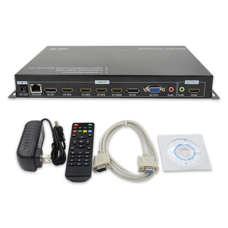 PIP POP HDMI Multi Viewer 4k 4x1 με IR τηλεχειριστήριο RS232