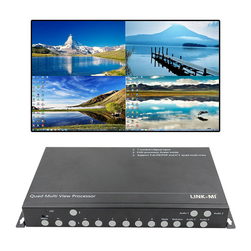 PIP POP HDMI Multi Viewer 4k 4x1 με IR τηλεχειριστήριο RS232