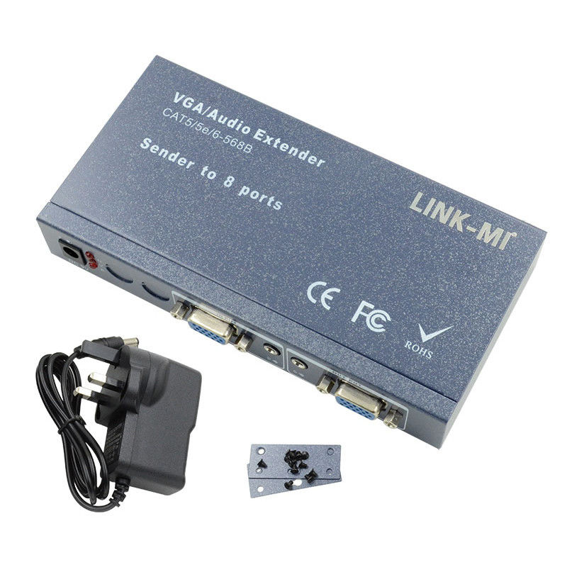 100m 200m 300m 1/8 VGA Splitter 1X8 Επεκτάτης 1 έως 8 Επεκτάτης βίντεο ήχου