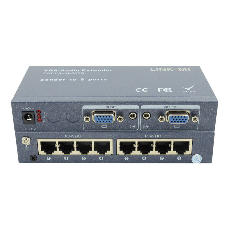 100m 200m 300m 1/8 VGA Splitter 1X8 Επεκτάτης 1 έως 8 Επεκτάτης βίντεο ήχου