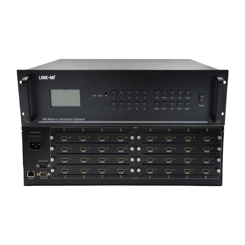 16 In 16 Out HDMI Matrix Switch 4K 16X16 Βίντεο Matrix Υποστήριξη VGA DVI SDI εισόδου σήματος