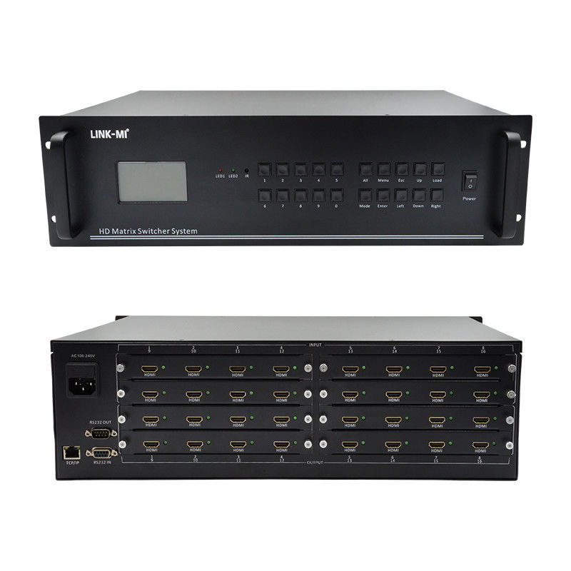 16 In 16 Out HDMI Matrix Switch 4K 16X16 Βίντεο Matrix Υποστήριξη VGA DVI SDI εισόδου σήματος