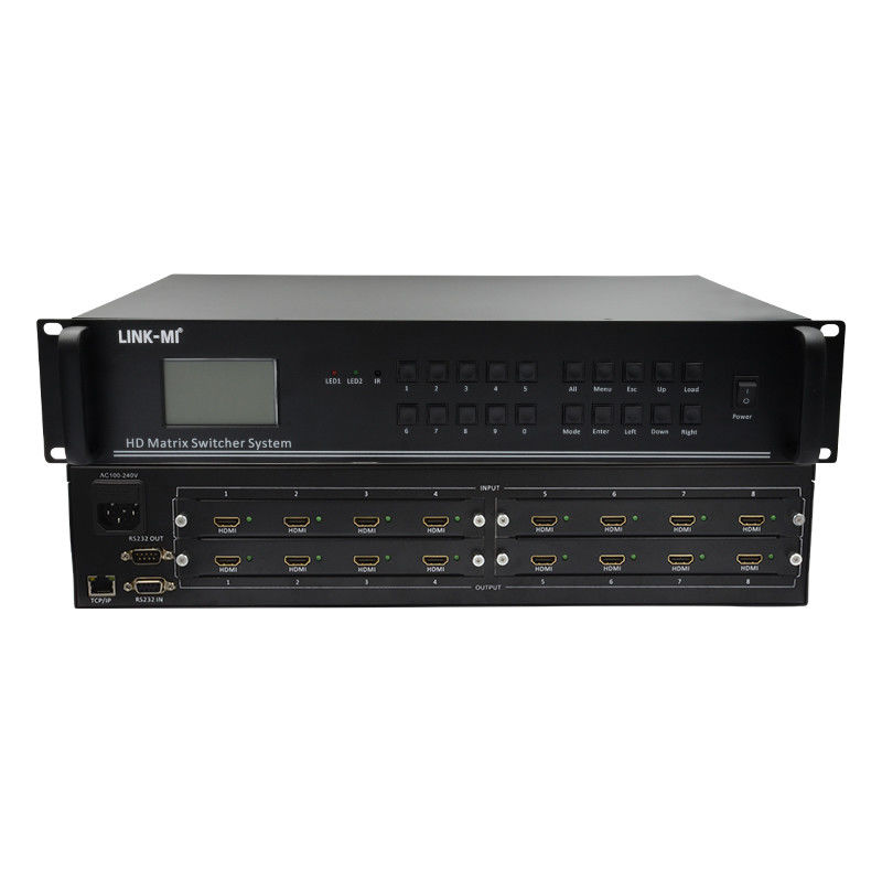 4K βίντεο ήχο μήτρα 8X8 HDMI μήτρα Switcher σύστημα RS232 TCP/IP τηλεχειριστή