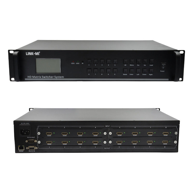 4K βίντεο ήχο μήτρα 8X8 HDMI μήτρα Switcher σύστημα RS232 TCP/IP τηλεχειριστή