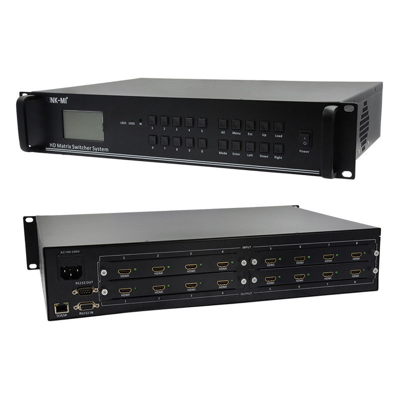 4K βίντεο ήχο μήτρα 8X8 HDMI μήτρα Switcher σύστημα RS232 TCP/IP τηλεχειριστή