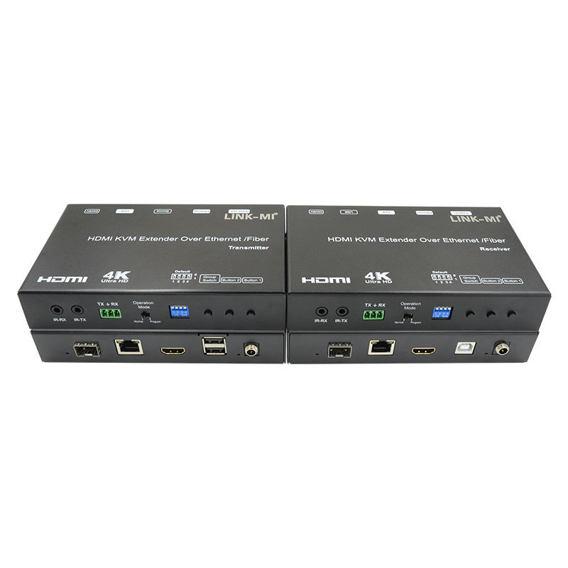 HDMI USB AV πάνω από IP KVM Extender πάνω από υποστήριξη ινών POE RS232 Unicast Multicast