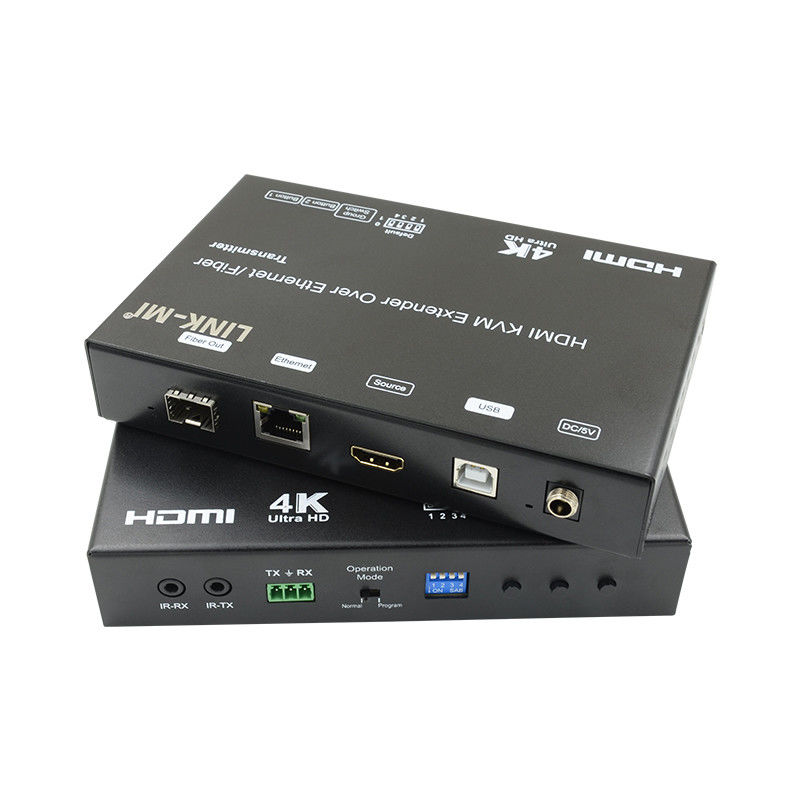 HDMI USB AV πάνω από IP KVM Extender πάνω από υποστήριξη ινών POE RS232 Unicast Multicast