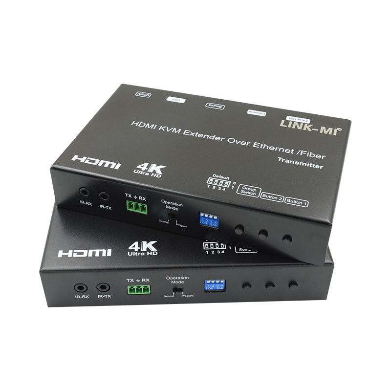HDMI USB AV πάνω από IP KVM Extender πάνω από υποστήριξη ινών POE RS232 Unicast Multicast