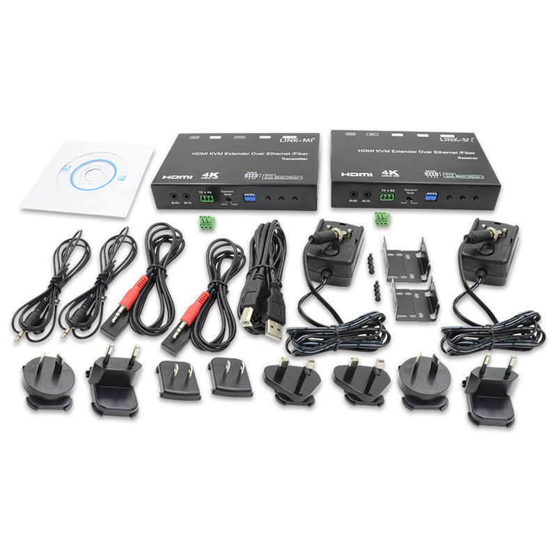 HDMI USB AV πάνω από IP KVM Extender πάνω από υποστήριξη ινών POE RS232 Unicast Multicast