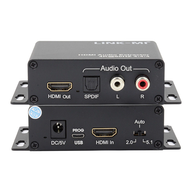 18Gbps 4K 1080P HDMI Audio Extractor Υποστήριξη EDID 3D Για δορυφορικούς δέκτες Apple TV