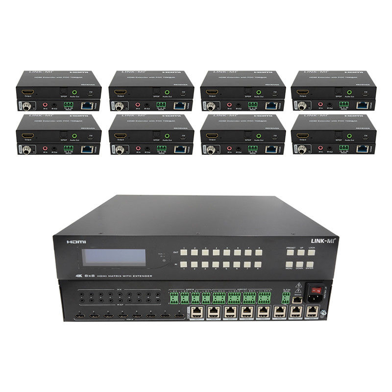 8X8 HDMI Matrix Extender έως 70m 8 HDMI Loop Out 4K60Hz HDMI Βίντεο Switch