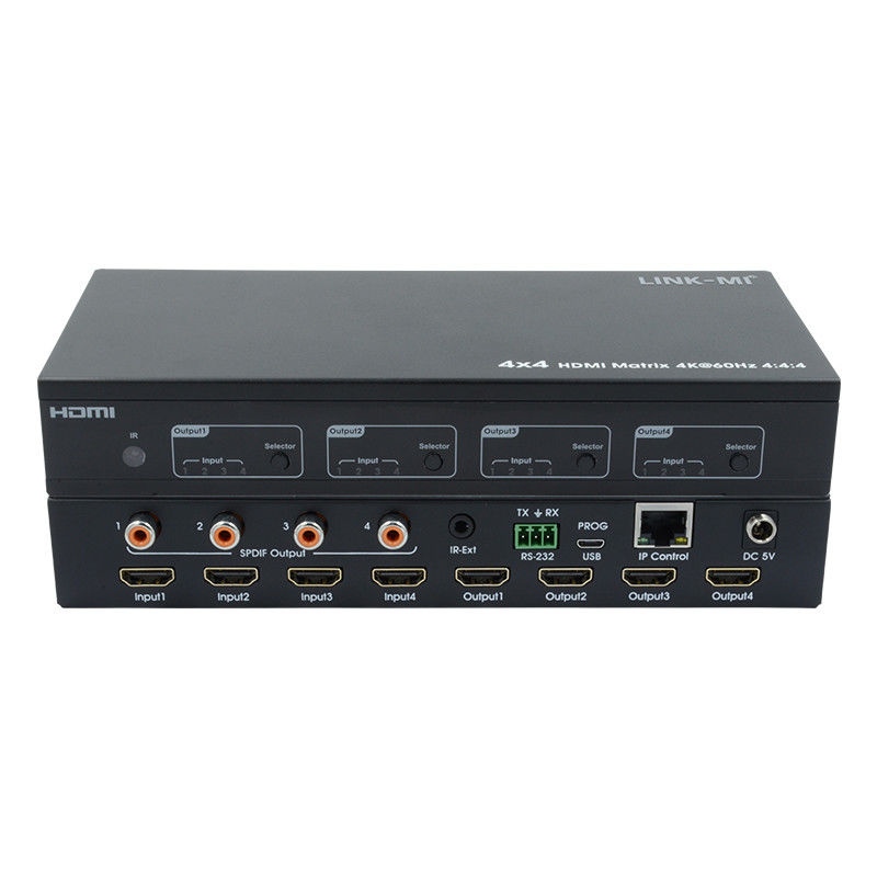 HDMI 4X4 4k Matrix Switcher 4K60Hz με SPDIF Audio AV Matrix για 4 οθόνες Ultra HD