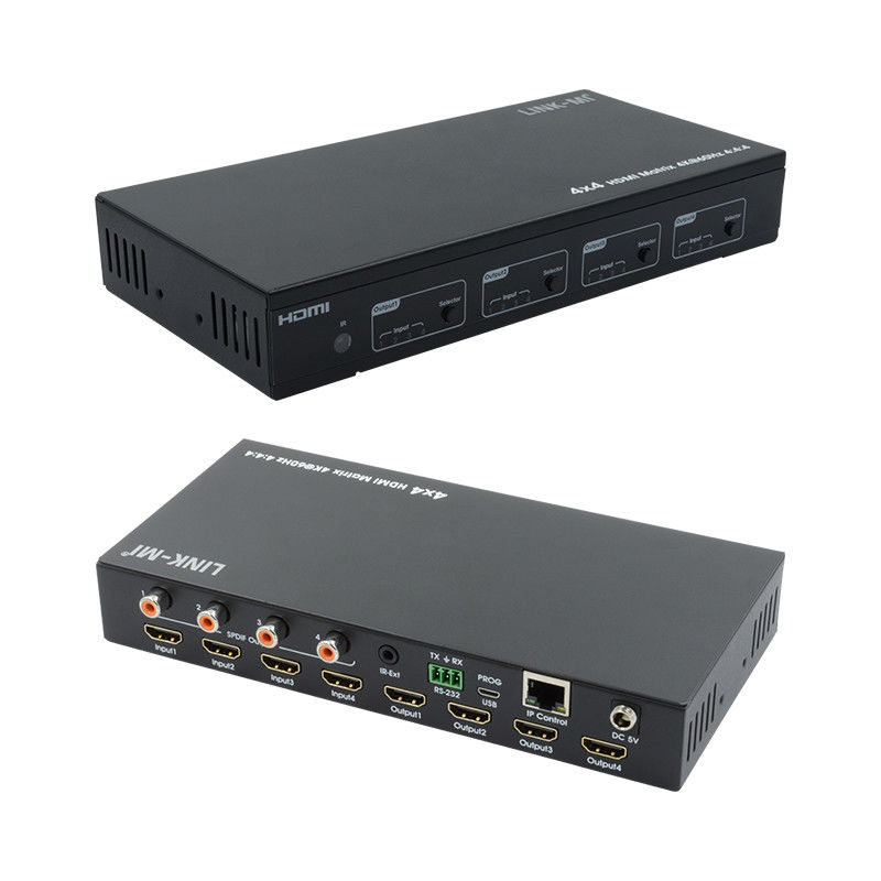 HDMI 4X4 4k Matrix Switcher 4K60Hz με SPDIF Audio AV Matrix για 4 οθόνες Ultra HD