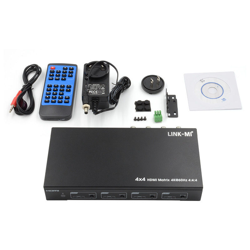 HDMI 4X4 4k Matrix Switcher 4K60Hz με SPDIF Audio AV Matrix για 4 οθόνες Ultra HD