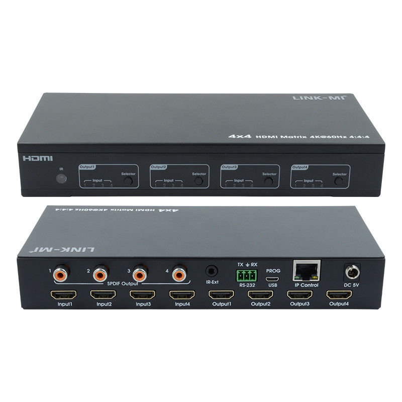 HDMI 4X4 4k Matrix Switcher 4K60Hz με SPDIF Audio AV Matrix για 4 οθόνες Ultra HD