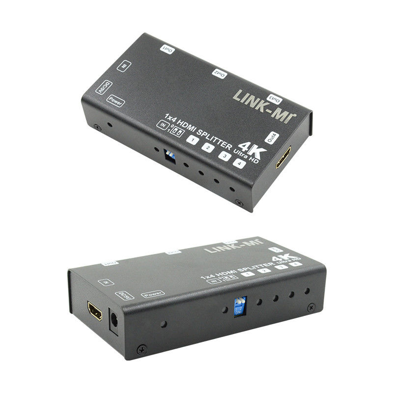 1X4 Video Splitter HDMI 4k 60Hz AV Splitter Υποστήριξη 3D EDID Για 4 τηλεοράσεις Ultra HD
