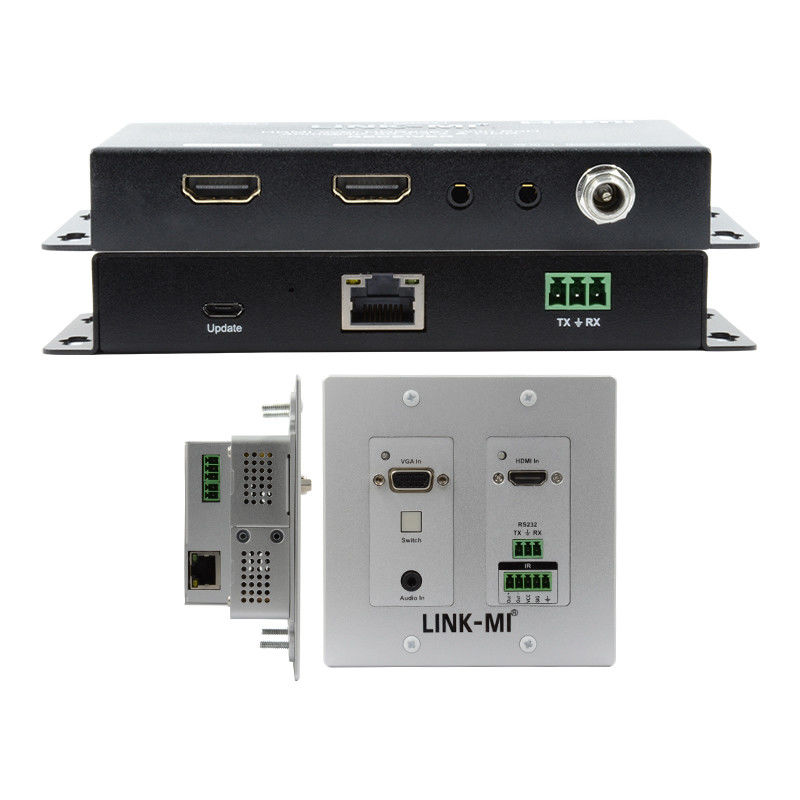 4K 40M HDBaseT HDMI+VGA Wallplate Extender Διο-κατευθυντική ευρυζωνική ζώνη IR RS232 Pass Through
