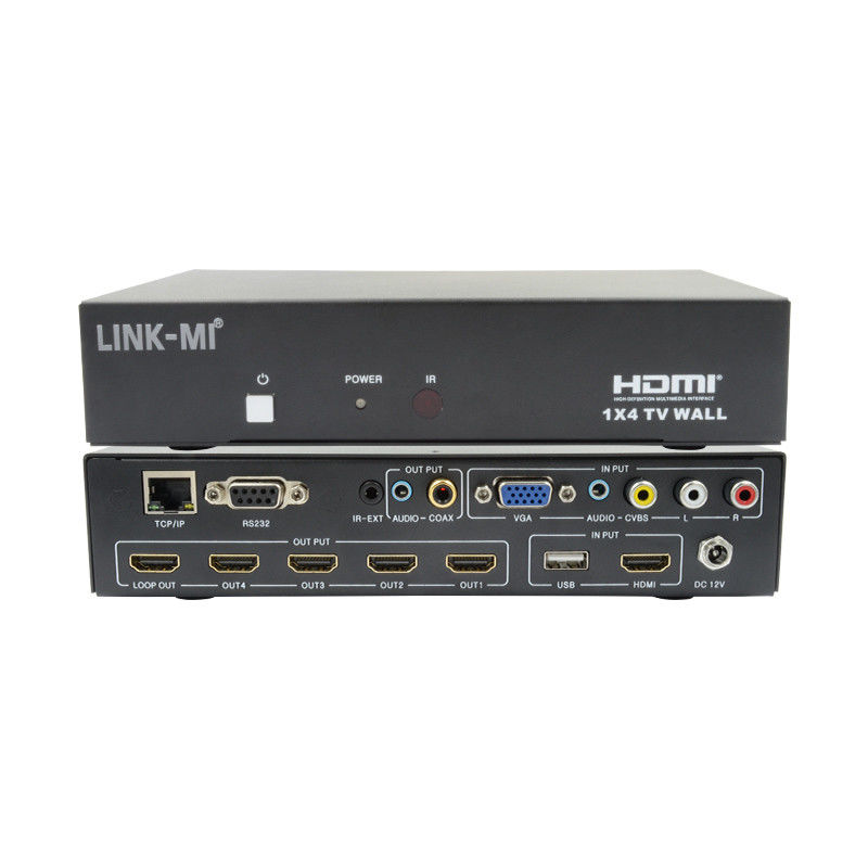 LM-TV04L HDMI 1x4 TV WALL Υποστήριξη CVBS/VGA/HDMI/USB Πηγές εισόδου αναπαραγωγής