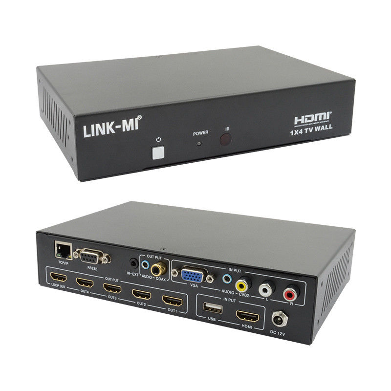 LM-TV04L HDMI 1x4 TV WALL Υποστήριξη CVBS/VGA/HDMI/USB Πηγές εισόδου αναπαραγωγής