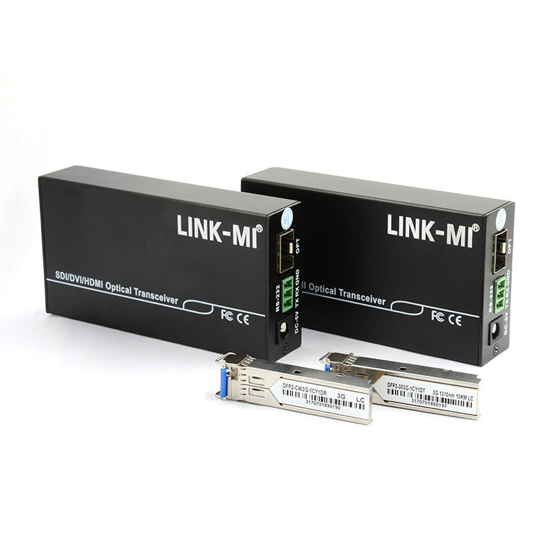 1550/1310nm Fiber Full HD Οπτικός πομπός και δέκτης με εισαγωγή ήχου 3,5 mm
