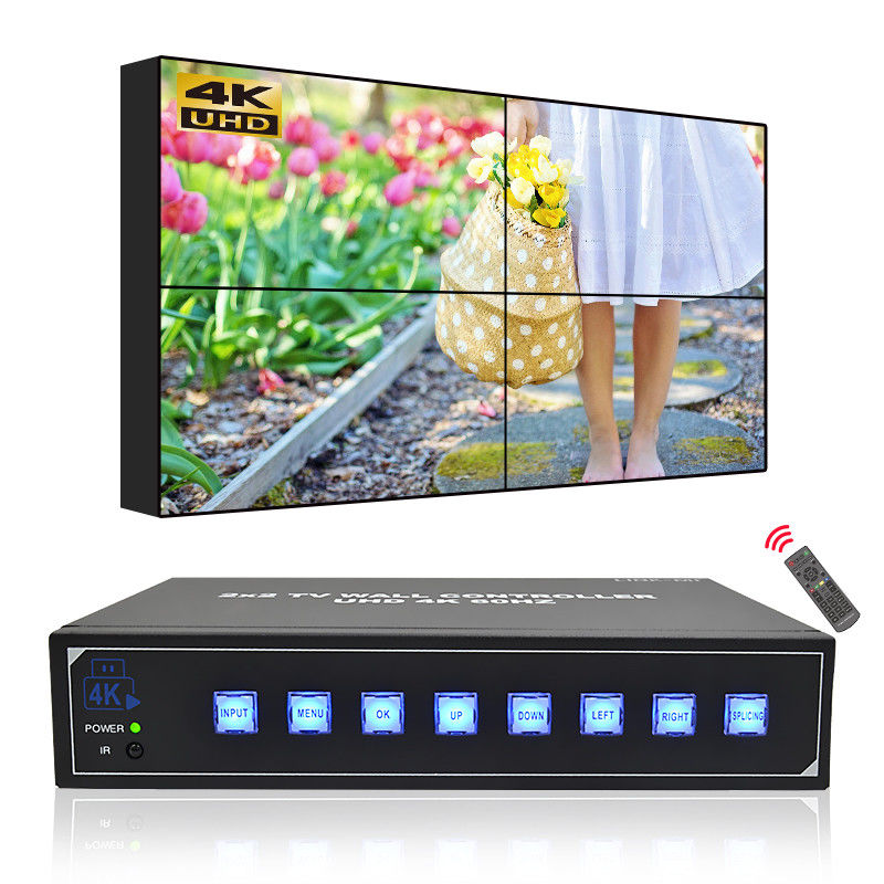 4K HDMI Video Wall Controller Υποστήριξη USB Auto Play 2X2 Video Wall Processor 1X2 1X3 1X4 TV Wall