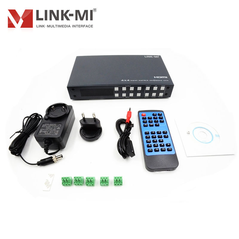 4x4 HDMI2.0b Ματρίκας 3D Βίντεο 7.1 DTS Dolby Digital Metal Chassis HDMI Switch HDCP2.2